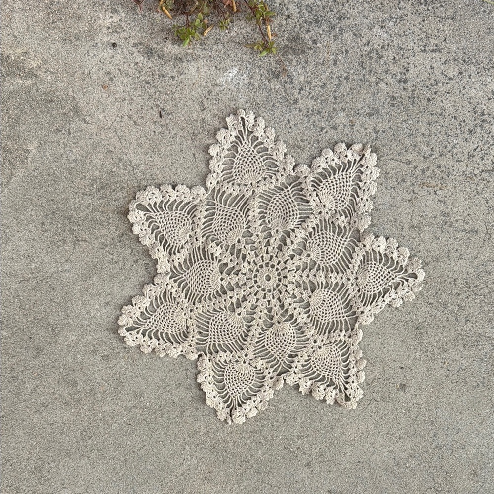 Vintage Star Shaped Intricate Lace Doily